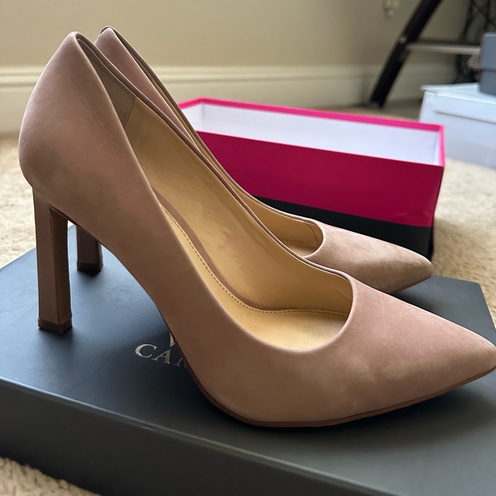 Vince Camuto Sariela Suede Pumps Heather Rose US 6M